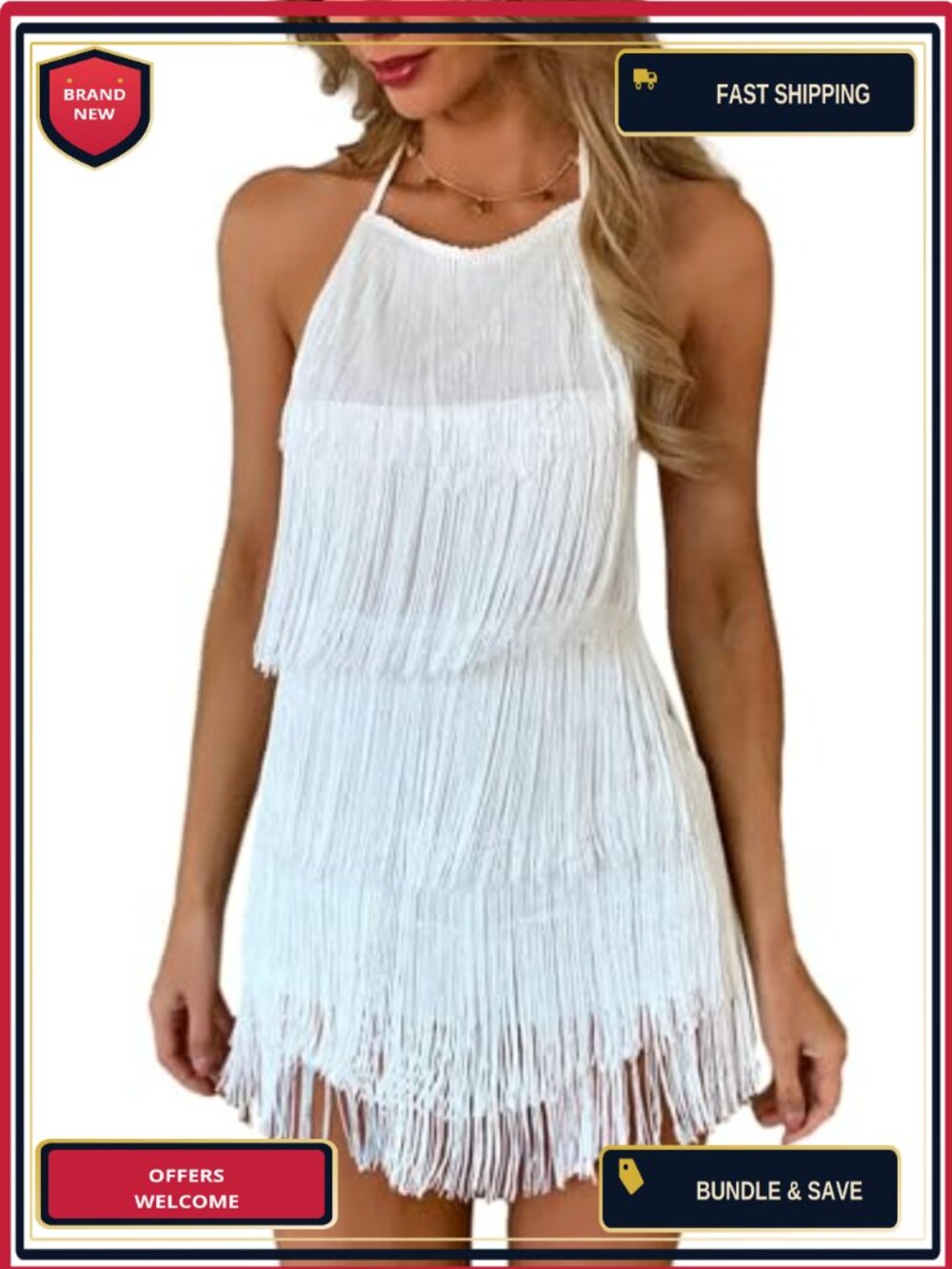 Fringe Tassel Sleeveless Backless Romper - Western Country Concert Outfit
